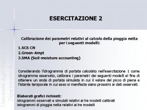 Universit degli Studi di Ferrara Dipartimento di Ingegneria