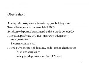 Observation 48 ans infirmier sans antcdents pas de