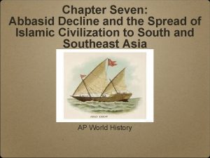 Chapter Seven Abbasid Decline and the Spread of