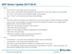SRF Sector Update 2017 05 01 RD Two
