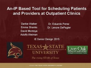 AnIP Based Tool for Scheduling Patients and Providers