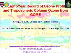An EightYear Record of Ozone Profiles and Tropospheric
