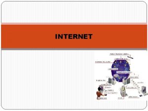 INTERNET Definisi umum Internet adalah suatu jaringan komputer