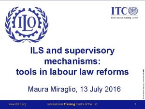 International Training Centre of the ILO 2007 ILS