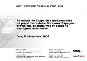 CNDP Commission Nationale du Dbat Public Rsultats de