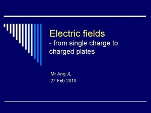 Electric fields from single charge to charged plates