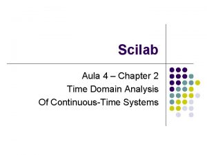 Scilab Aula 4 Chapter 2 Time Domain Analysis