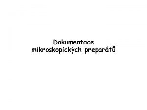 Dokumentace mikroskopickch prepart Monosti dokumentace kresba perokresba run