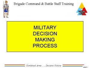 Brigade Command Battle Staff Training MILITARY DECISION MAKING