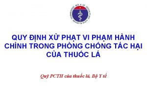 QUY NH X PHT VI PHM HNH CHNH