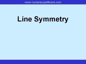 www numeracysoftware com Line Symmetry www numeracysoftware com