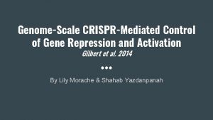 GenomeScale CRISPRMediated Control of Gene Repression and Activation