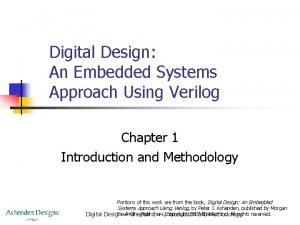 Digital Design An Embedded Systems Approach Using Verilog