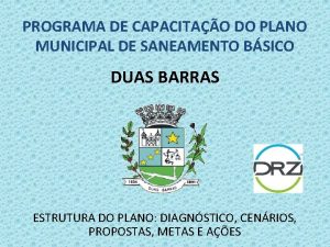 PROGRAMA DE CAPACITAO DO PLANO MUNICIPAL DE SANEAMENTO