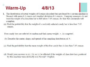 WarmUp 4813 WarmUp Solutions Quiz n You have