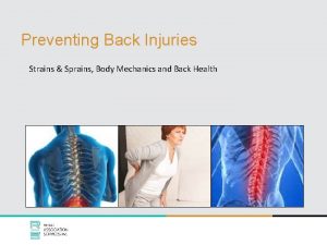 Preventing Back Injuries Strains Sprains Body Mechanics and