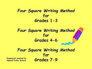 Four Square Writing Method for Grades 1 3