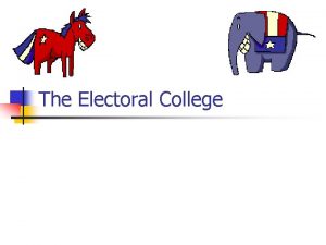 The Electoral College What is the Electoral College
