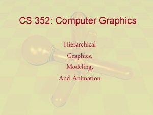 CS 352 Computer Graphics Hierarchical Graphics Modeling And