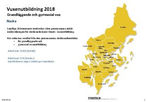 Vuxenutbildning 2018 Grundlggande och gymnasial vux Nacka Samtliga