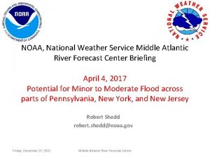 NOAA National Weather Service Middle Atlantic River Forecast
