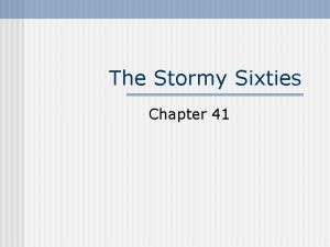 The Stormy Sixties Chapter 41 The New Frontier