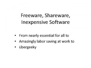 Freeware Shareware Inexpensive Software From nearly essential for