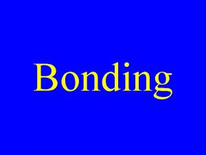 Bonding Types of Bonds Ionic Covalent Metallic Metallic
