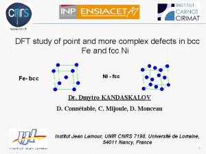 DFT study of point and more complex defects