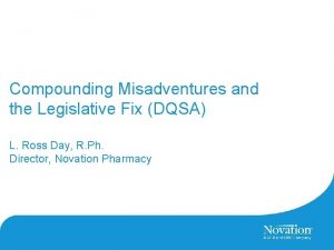 Compounding Misadventures and the Legislative Fix DQSA L