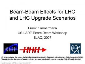 BeamBeam Effects for LHC and LHC Upgrade Scenarios