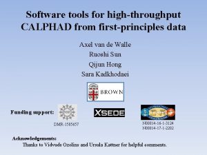 Software tools for highthroughput CALPHAD from firstprinciples data
