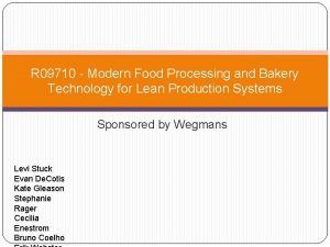 R 09710 Modern Food Processing and Bakery Technology