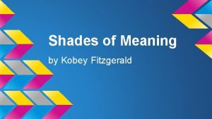 Shades of Meaning by Kobey Fitzgerald Surveillance Definition