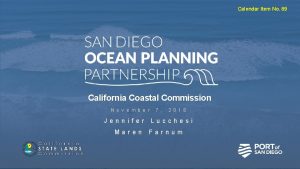 Calendar Item No 89 California Coastal Commission N