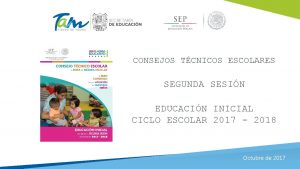 CONSEJOS TCNICOS ESCOLARES SEGUNDA SESIN EDUCACIN INICIAL CICLO