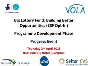 Big Lottery Fund Building Better Opportunities ESF OptIn