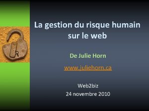 La gestion du risque humain sur le web