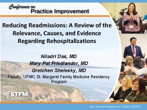 Reducing Readmissions A Review of the Relevance Causes