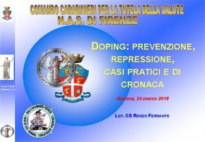 DOPING PREVENZIONE REPRESSIONE Salus Populi Suprema Lex CASI