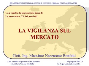 DIPARTIMENTO DEI VIGILI DEL FUOCO DEL SOCCORSO PUBBLICO