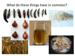 What do these things have in common What