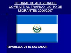 INFORME DE ACTIVIDADES COMBATE AL TRFICO ILCITO DE