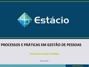 PROCESSOS E PRTICAS EM GESTO DE PESSOAS PROFESSOR