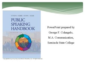 Power Point prepared by George F Colangelo M