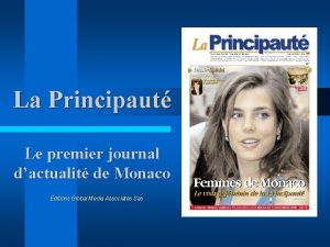 La Principaut Le premier journal dactualit de Monaco