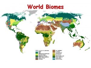 World Biomes Biomes Regions of the world with