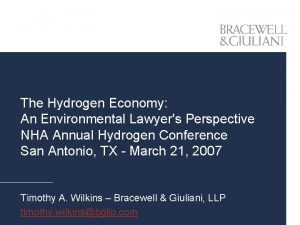 The Hydrogen Economy An Environmental Lawyers Perspective NHA