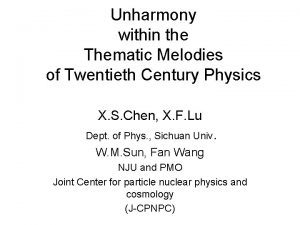 Unharmony within the Thematic Melodies of Twentieth Century