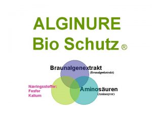 ALGINURE Bio Schutz Braunalgenextrakt Brunalgeekstrakt Nringsstoffer Fosfor Kalium